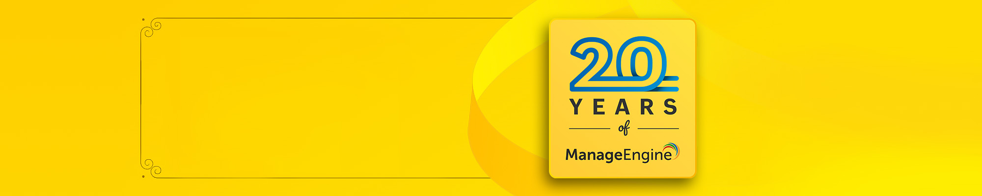 20 years of ManageEngine anniversary logo