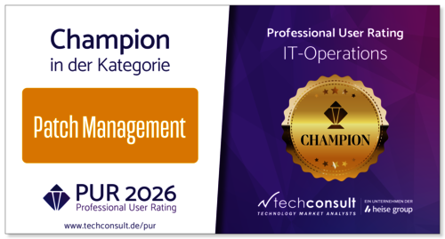 Professional User Rating Award in der Kategorie Patch Management