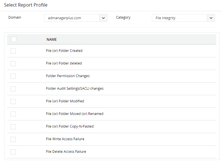 Screenshot ADAudit Plus: Alarme zu Datei- und Ordnerfreigaben