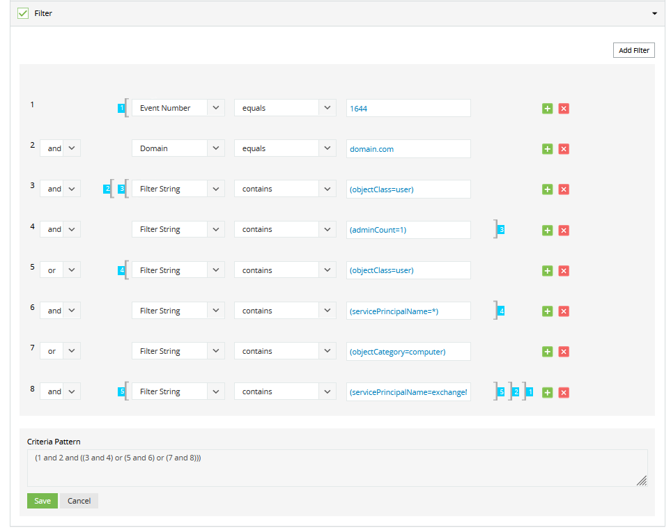 Screenshot ADAudit Plus: Alarm für LDAP-Ausspähversuche einrichten – Teil 2