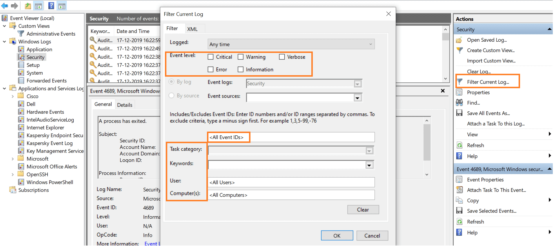 Active Directory Event Logs anzeigen lassen - Screenshot 2