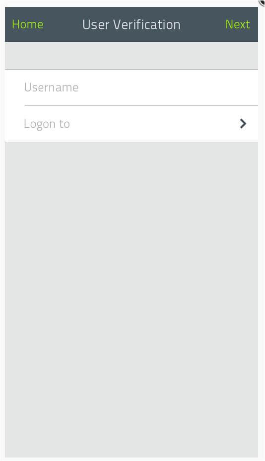Screenshot ADSelfService Plus App: Schritt 2: Benutzerdaten verifizieren