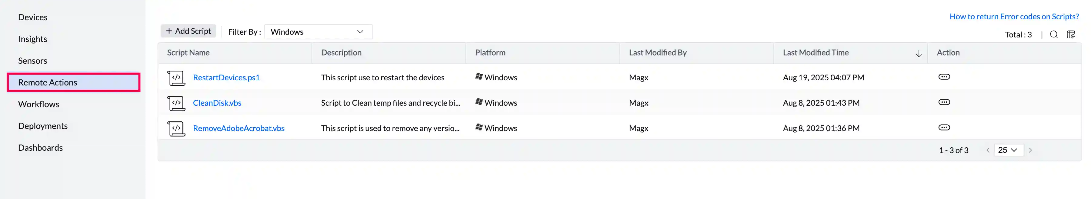Screenshot DEX Manager Plus: Remote Actions