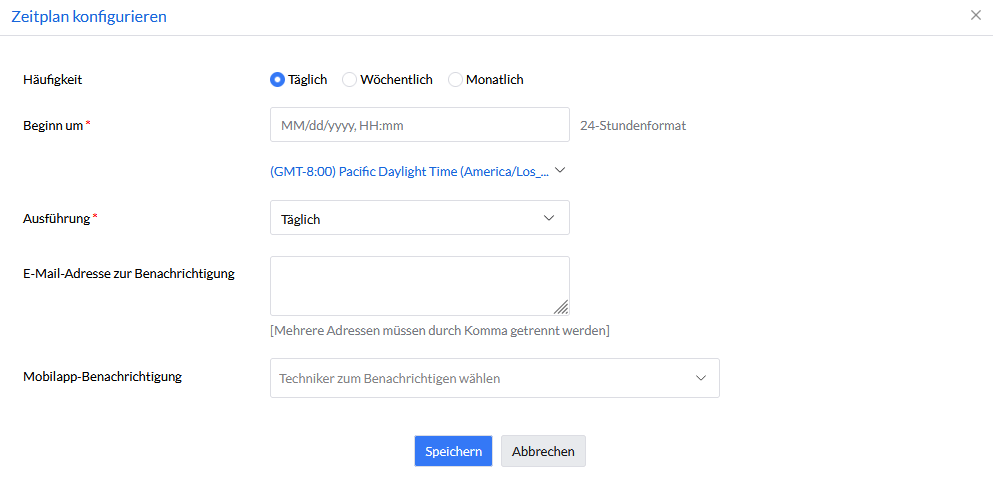 Screenshot Endpoint Central: Asset-Scan einrichten 