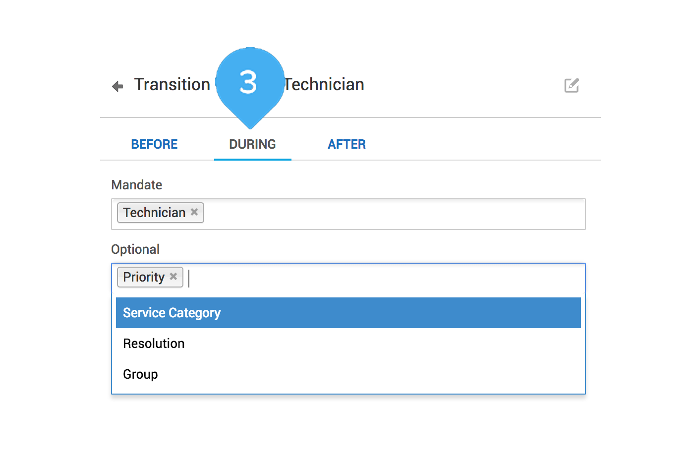 Screenshot ServiceDesk Plus: Request Life Cycle - Informationen anfordern