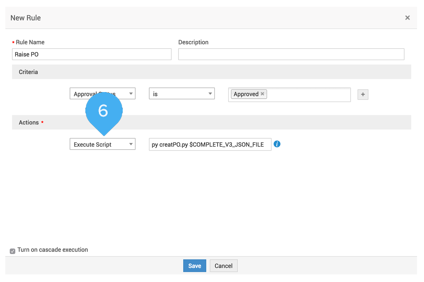 Screenshot ServiceDesk Plus: Request Life Cycle - eigene Skripte