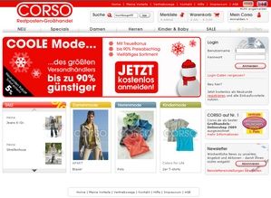 Corso Screenshot der Webseite